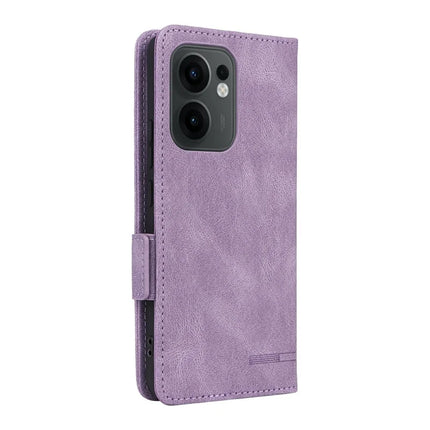 For Oppo Reno13 F 5G Case Leather Wallet Flip Phone Cover with Hardware Decor