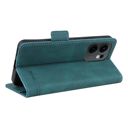 For Oppo Reno13 F 5G Case Leather Wallet Flip Phone Cover with Hardware Decor