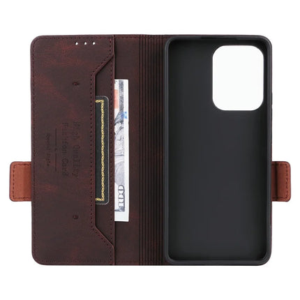 For Oppo Reno13 F 5G Case Leather Wallet Flip Phone Cover with Hardware Decor