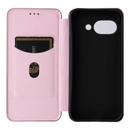 For Google Pixel 9a Case Carbon Fiber Texture Drop-Proof PU Leather Phone Cover
