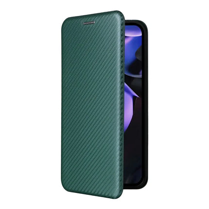 For Google Pixel 9a Case Carbon Fiber Texture Drop-Proof PU Leather Phone Cover