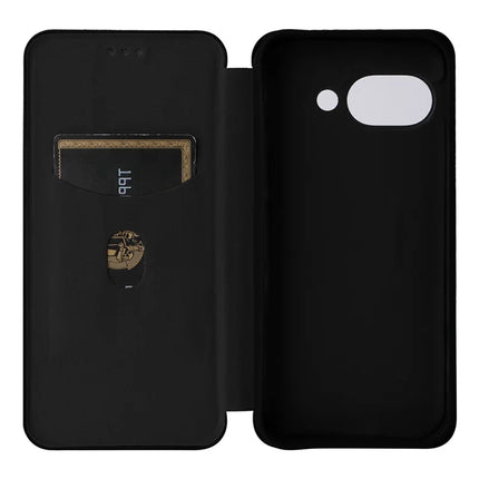 For Google Pixel 9a Case Carbon Fiber Texture Drop-Proof PU Leather Phone Cover