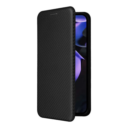 For Google Pixel 9a Case Carbon Fiber Texture Drop-Proof PU Leather Phone Cover