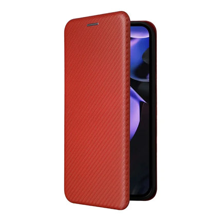 For Google Pixel 9a Case Carbon Fiber Texture Drop-Proof PU Leather Phone Cover