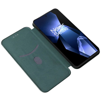 For OnePlus Ace 5 Pro 5G Case Carbon Fiber Texture Drop-Proof PU Leather Phone Cover
