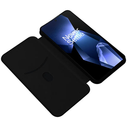 For OnePlus Ace 5 Pro 5G Case Carbon Fiber Texture Drop-Proof PU Leather Phone Cover