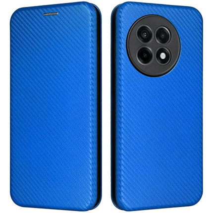 For OnePlus Ace 5 Pro 5G Case Carbon Fiber Texture Drop-Proof PU Leather Phone Cover - Blue