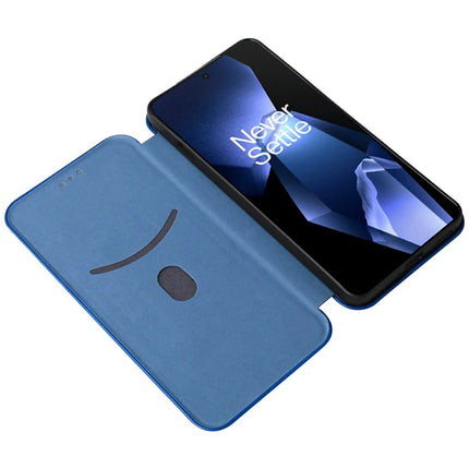 For OnePlus Ace 5 Pro 5G Case Carbon Fiber Texture Drop-Proof PU Leather Phone Cover