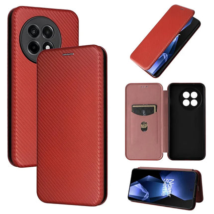 For OnePlus Ace 5 Pro 5G Case Carbon Fiber Texture Drop-Proof PU Leather Phone Cover