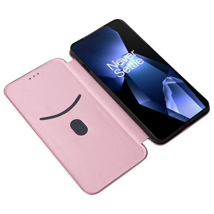 For OnePlus Ace 5 Pro 5G Case Carbon Fiber Texture Drop-Proof PU Leather Phone Cover