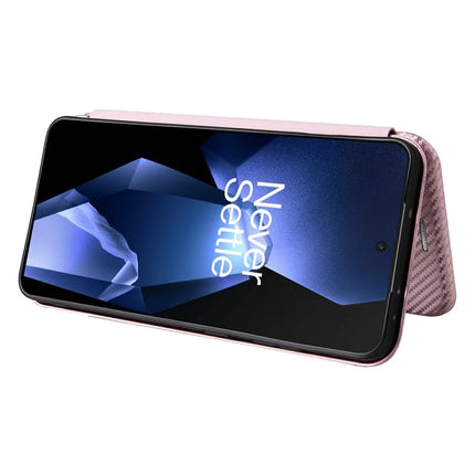 For OnePlus Ace 5 Pro 5G Case Carbon Fiber Texture Drop-Proof PU Leather Phone Cover