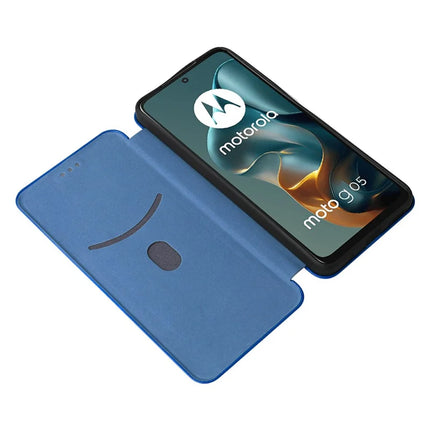 For Motorola Moto G05 4G / E15 4G Case Carbon Fiber Texture Drop-Proof PU Leather Phone Cover