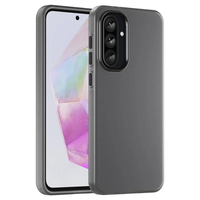For Samsung Galaxy A36 5G / A56 5G Case TPU + PC Phone Back Cover Matte Translucent Design - Black