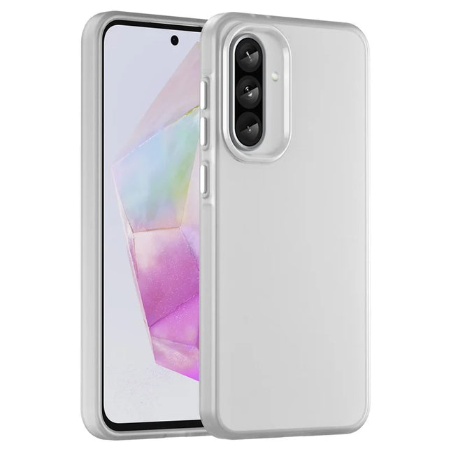 For Samsung Galaxy A36 5G / A56 5G Case TPU + PC Phone Back Cover Matte Translucent Design - White