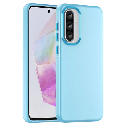 For Samsung Galaxy A36 5G / A56 5G Case TPU + PC Phone Back Cover Matte Translucent Design - Blue