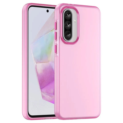 For Samsung Galaxy A36 5G / A56 5G Case TPU + PC Phone Back Cover Matte Translucent Design - Rose