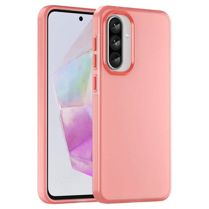 For Samsung Galaxy A36 5G / A56 5G Case TPU + PC Phone Back Cover Matte Translucent Design - Red