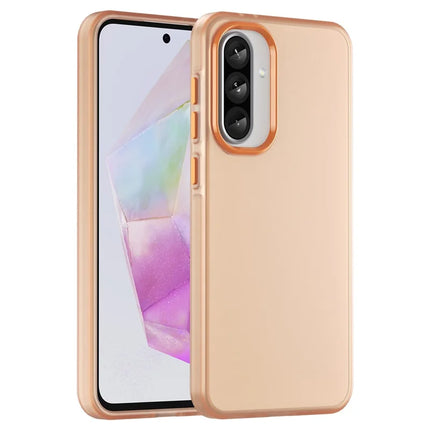 For Samsung Galaxy A36 5G / A56 5G Case TPU + PC Phone Back Cover Matte Translucent Design - Orange
