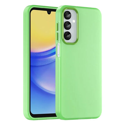 For Samsung Galaxy A15 4G / A15 5G Case TPU + PC Phone Back Cover Matte Translucent Design - Green