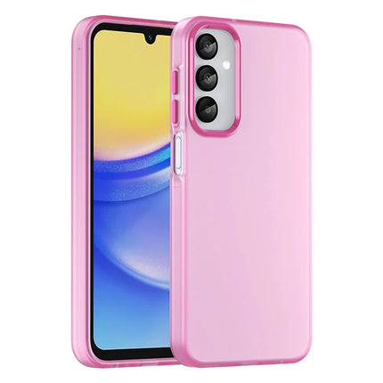 For Samsung Galaxy A15 4G / A15 5G Case TPU + PC Phone Back Cover Matte Translucent Design - Rose