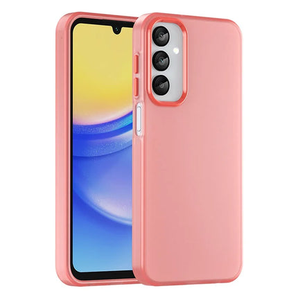 For Samsung Galaxy A15 4G / A15 5G Case TPU + PC Phone Back Cover Matte Translucent Design - Red