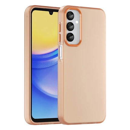 For Samsung Galaxy A15 4G / A15 5G Case TPU + PC Phone Back Cover Matte Translucent Design - Orange