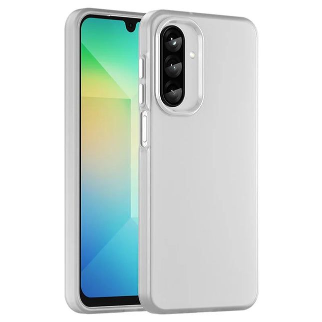 For Samsung Galaxy A26 5G Case TPU + PC Phone Back Cover Matte Translucent Design - White