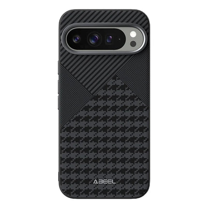 ABEEL For Google Pixel 9 Pro XL Case Compatible with MagSafe Micro-Embossing PC TPU Aluminum Alloy Leather Phone Cover