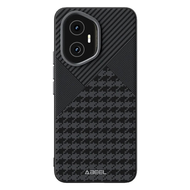 ABEEL For Honor 300 Case Compatible with MagSafe Micro-Embossing PC TPU Aluminum Alloy Leather Phone Cover