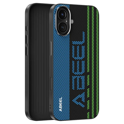 ABEEL For iPhone 16 Plus Case Compatible with MagSafe Printed PC TPU Aluminum Alloy Leather Phone Cover