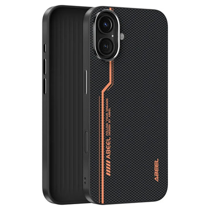 ABEEL For iPhone 16 Plus Case Compatible with MagSafe Printed PC TPU Aluminum Alloy Leather Phone Cover
