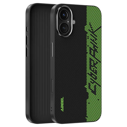 ABEEL For iPhone 16 Plus Case Compatible with MagSafe Printed PC TPU Aluminum Alloy Leather Phone Cover
