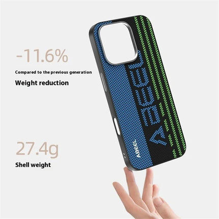 ABEEL For iPhone 16 Pro Case Compatible with MagSafe Printed PC TPU Aluminum Alloy Leather Phone Cover