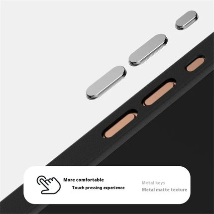 ABEEL For iPhone 16 Pro Case Compatible with MagSafe Printed PC TPU Aluminum Alloy Leather Phone Cover