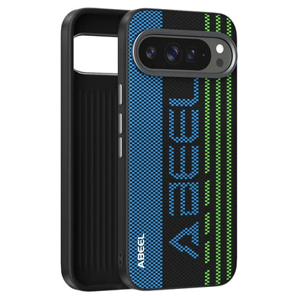 ABEEL For Google Pixel 9 Pro XL Case Compatible with MagSafe Printed PC TPU Aluminum Alloy Leather Phone Cover