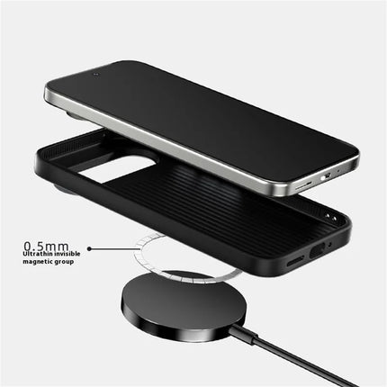 ABEEL For Google Pixel 9 Pro XL Case Compatible with MagSafe Printed PC TPU Aluminum Alloy Leather Phone Cover