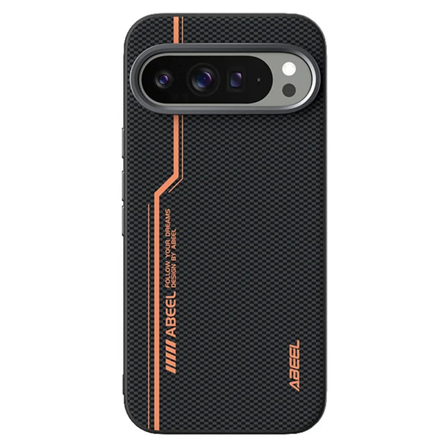 ABEEL For Google Pixel 9 Pro XL Case Compatible with MagSafe Printed PC TPU Aluminum Alloy Leather Phone Cover - Outstanding No. 2