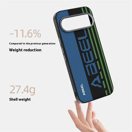 ABEEL For Google Pixel 9 Pro XL Case Compatible with MagSafe Printed PC TPU Aluminum Alloy Leather Phone Cover