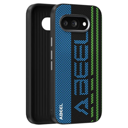 ABEEL For Google Pixel 9a Case Compatible with MagSafe Printed PC TPU Aluminum Alloy Leather Phone Cover