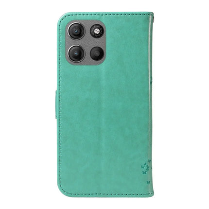 For Motorola Moto G15 4G Leather Phone Case Cat Tree Pattern Design Wallet Cover Stand