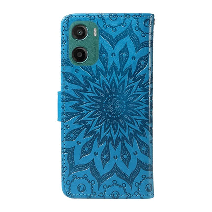 For Motorola Moto G05 4G Leather Wallet Case Sunflower Imprinted Phone Cover