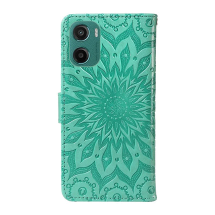 For Motorola Moto G05 4G Leather Wallet Case Sunflower Imprinted Phone Cover
