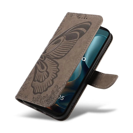 For Motorola Moto G15 4G Case Butterfly Pattern PU Leather Folio Flip Phone Cover