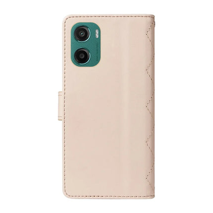 For Motorola Moto G05 4G Wallet Case Rhombus Leather Phone Cover with Strap
