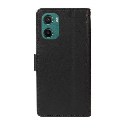 For Motorola Moto G05 4G Wallet Case Rhombus Leather Phone Cover with Strap