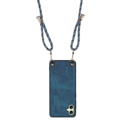 For Samsung Galaxy A05 4G Retro Leather Phone Back Cover with Adjustable Strap