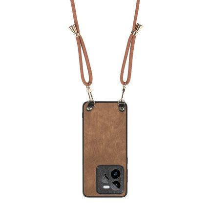 For Realme GT 7 Pro 5G Retro Leather Phone Back Cover with Adjustable Strap