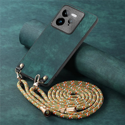 For Realme GT 7 Pro 5G Retro Leather Phone Back Cover with Adjustable Strap