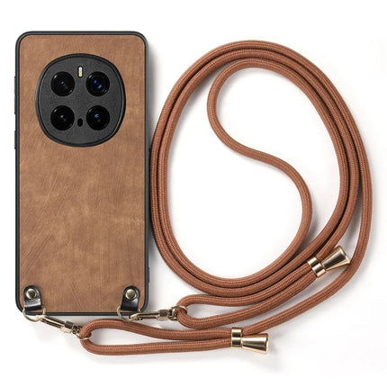 For Honor Magic7 Pro 5G Retro Leather Phone Back Cover with Adjustable Strap