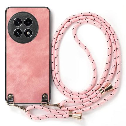 For OnePlus Ace 5 5G Retro Leather Phone Back Cover with Adjustable Strap
